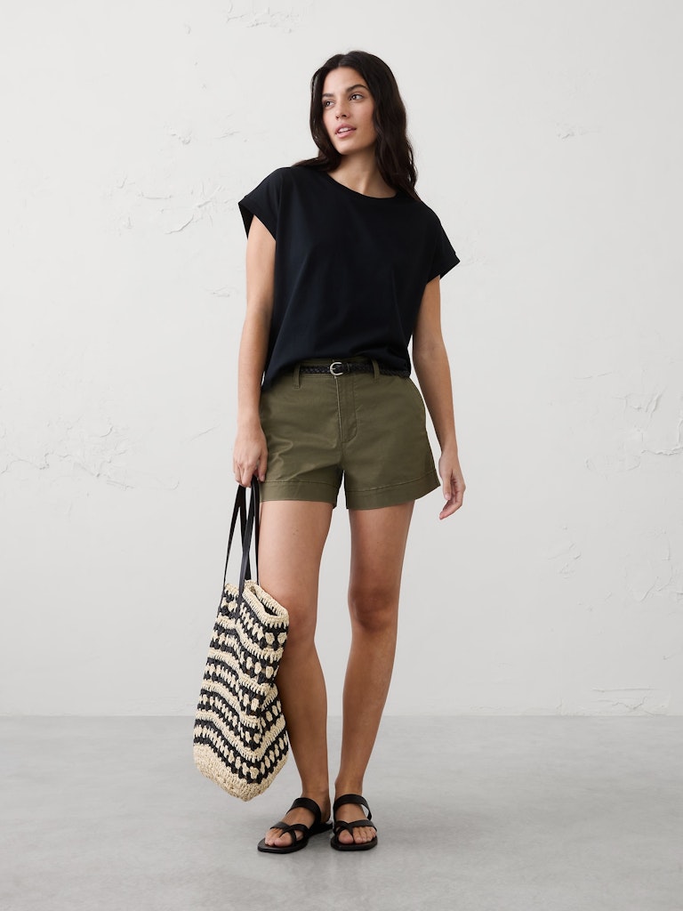 Mid-Rise Chino Shorts: $30 Mid-Rise Chino Shorts: $30