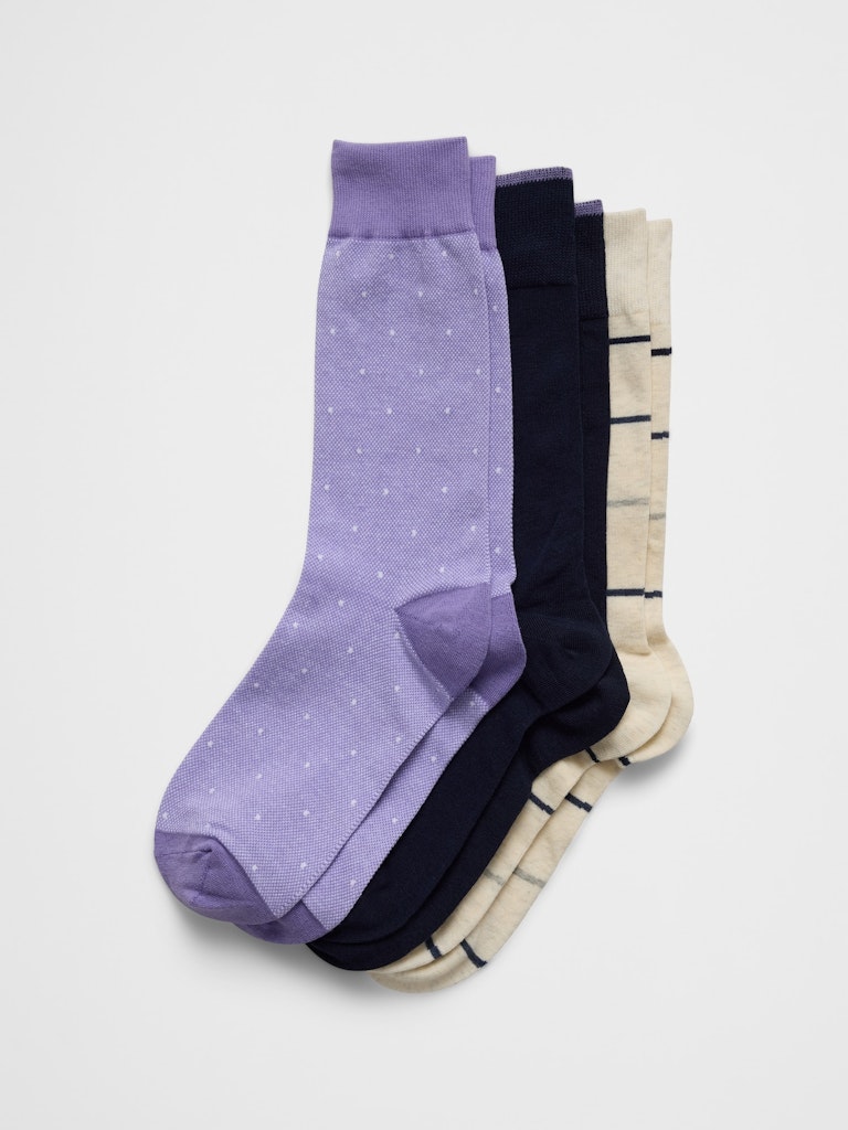 Purple Trouser Socks 3-Pack: $17.50 Purple Trouser Socks 3-Pack: $17.50