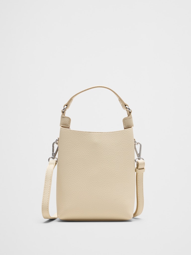 Vegan Leather Micro Mini Bucket Crossbody Bag: $50 Vegan Leather Micro Mini Bucket Crossbody Bag: $50