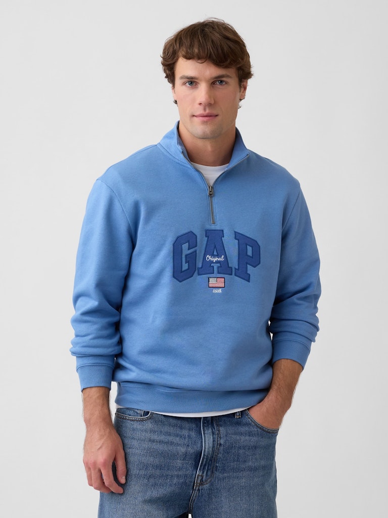 Gap Logo Quarter-Zip Sweatshirt: $23.99 Gap Logo Quarter-Zip Sweatshirt: $23.99