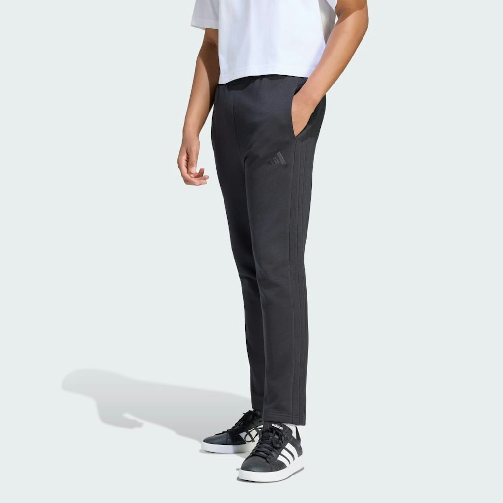 Essentials 3-Stripes Open Hem Fleece Pants: $50