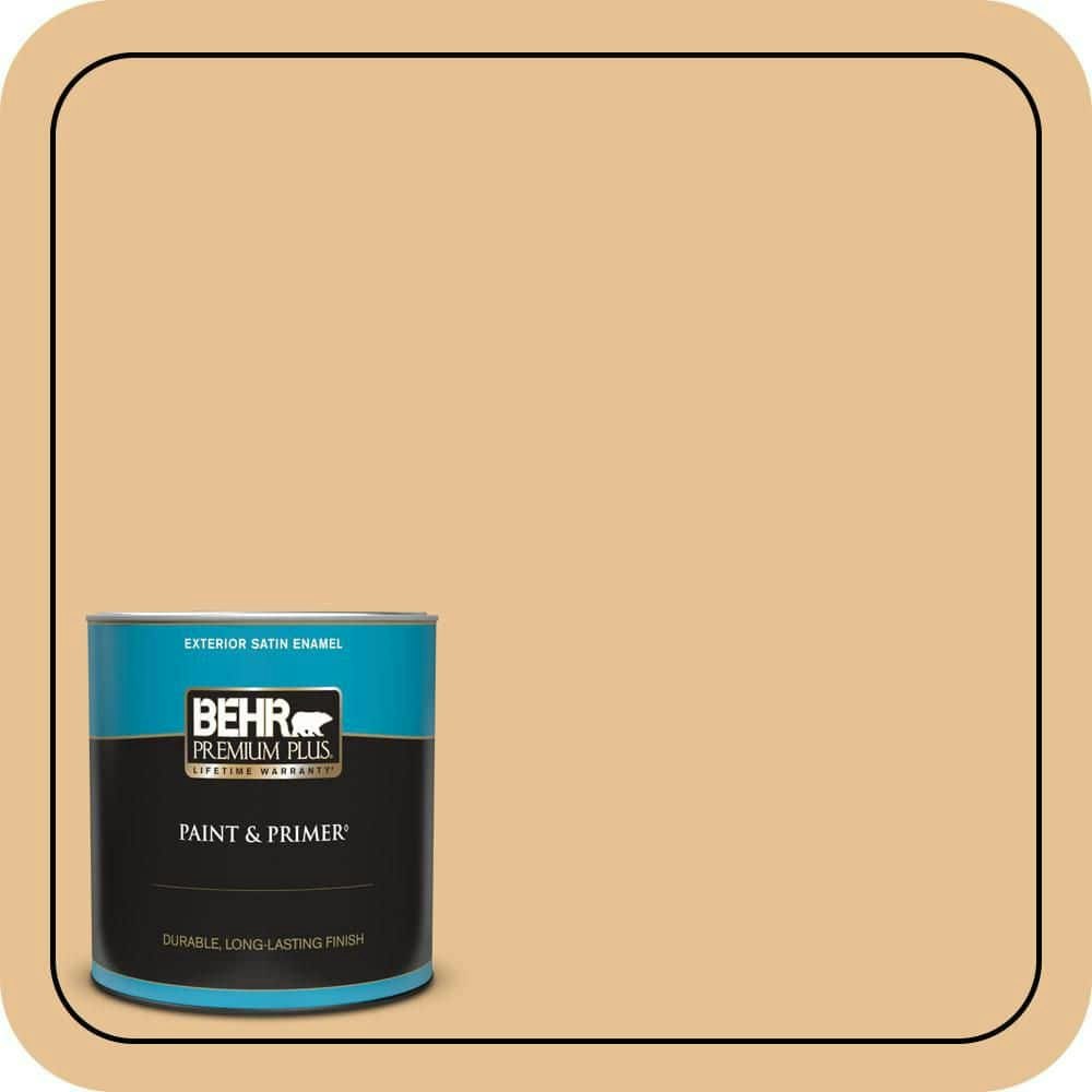 Behr M250-3 Apple Turnover Satin Exterior Enamel Paint and Primer 1-Quart: $24.98 Behr M250-3 Apple Turnover Satin Exterior Enamel Paint and Primer 1-Quart: $24.98