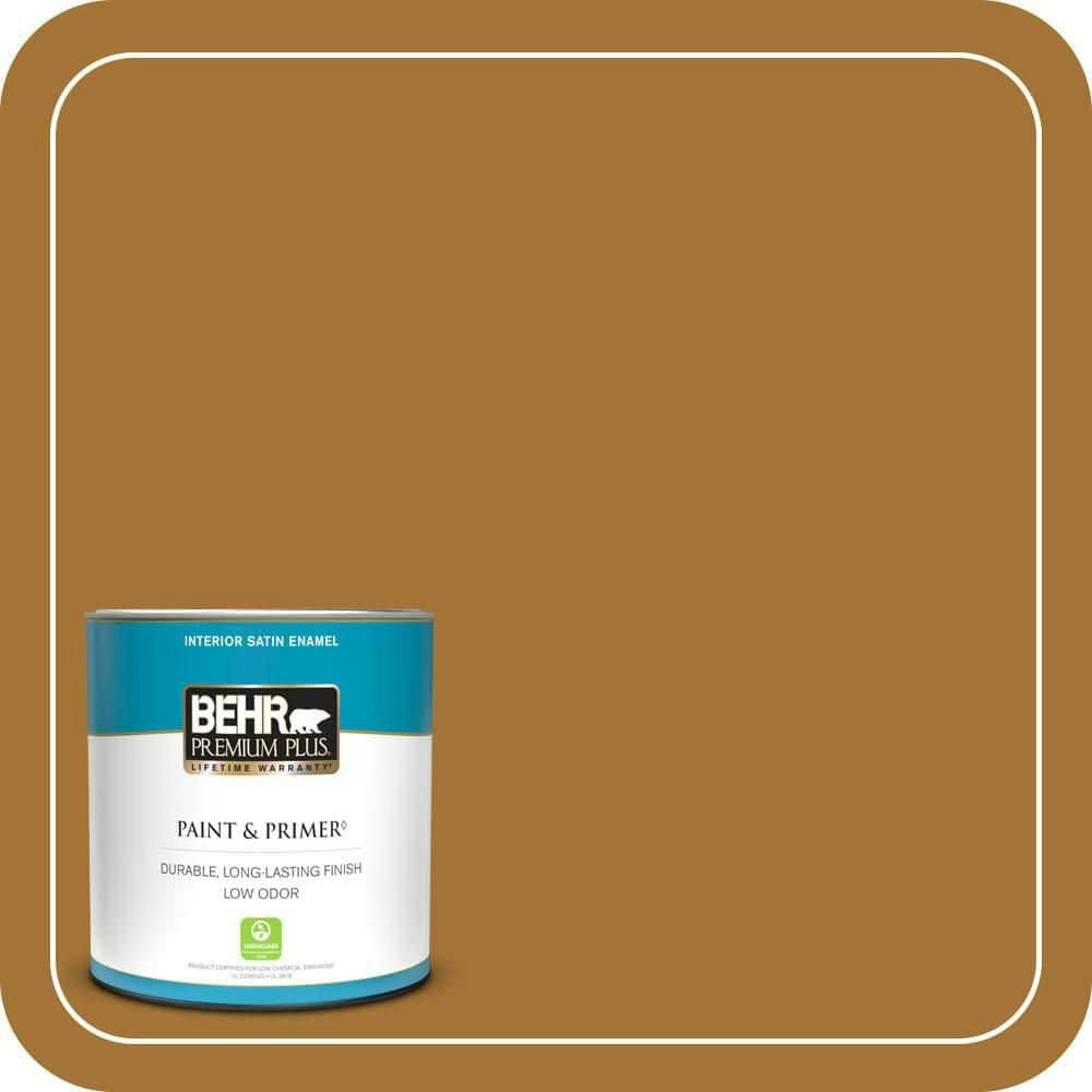 Mayan Gold Satin Enamel Interior Paint & Primer 1-Quart Can: $19.48 Mayan Gold Satin Enamel Interior Paint & Primer 1-Quart Can: $19.48