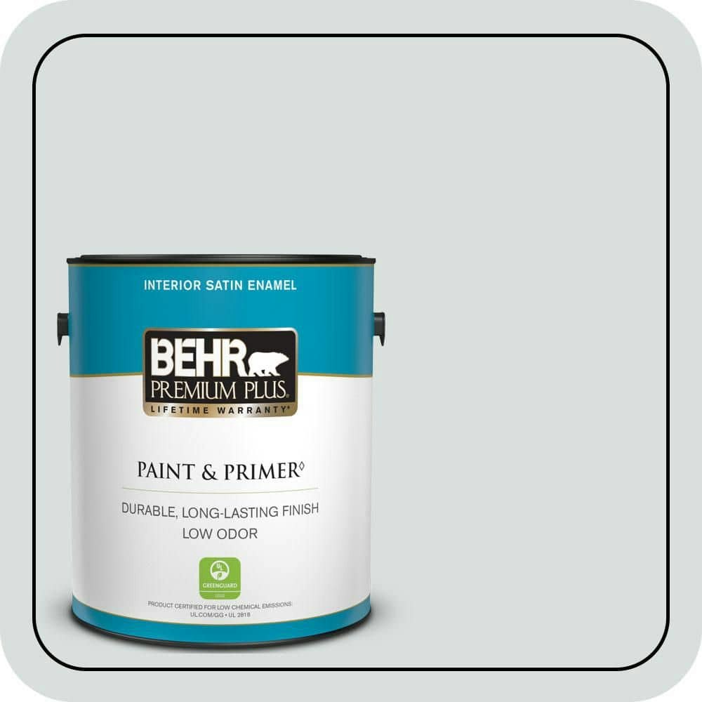 River Veil Satin Enamel Interior Paint & Primer 1-Gallon: $40.98 River Veil Satin Enamel Interior Paint & Primer 1-Gallon: $40.98