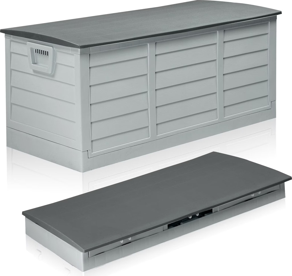 Ktaxon Collapsible 75-Gallon Outdoor Storage Deck Box: $38