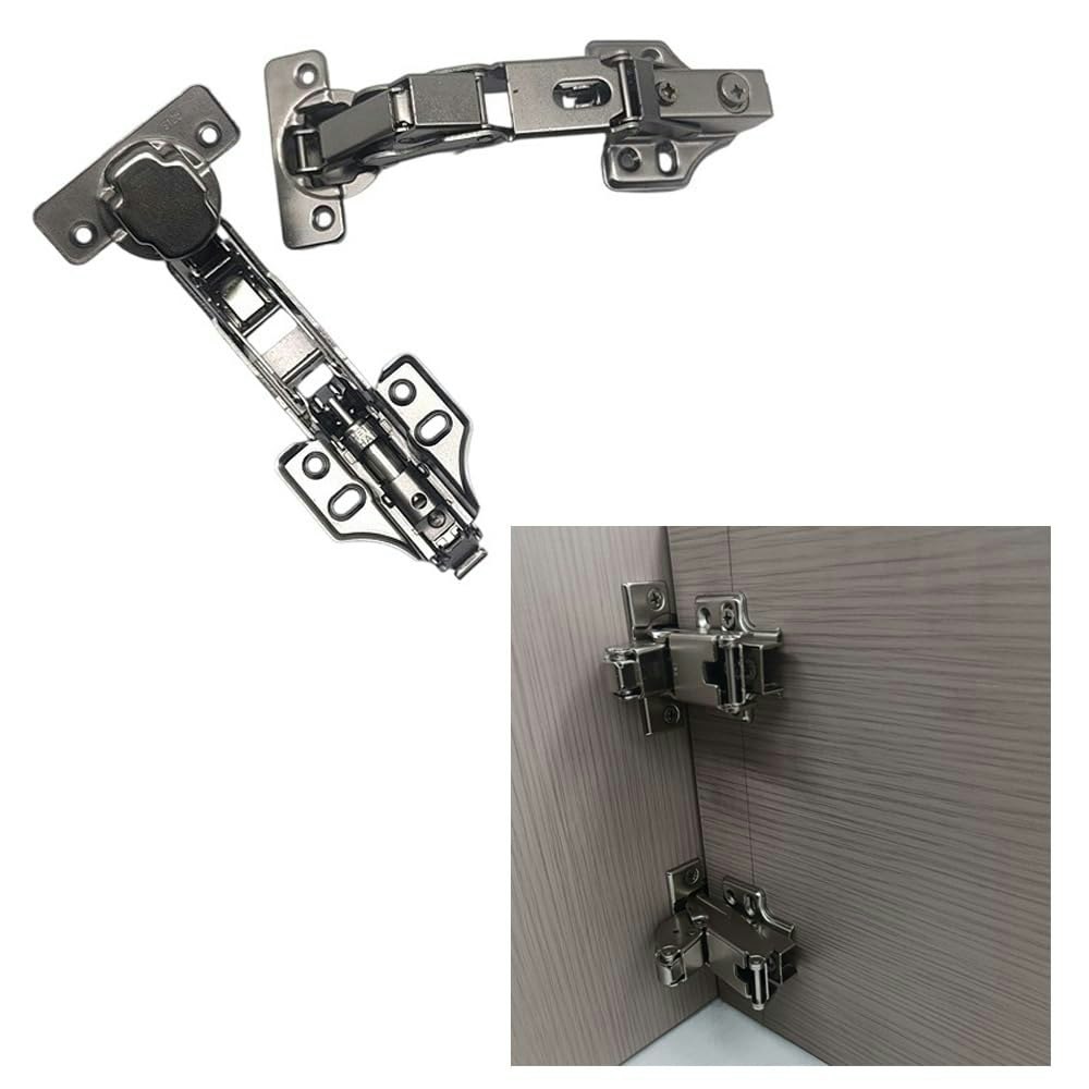 2-Piece 125-Degree Hydraulic Buffer Cabinet Door Hinges: 1-cent