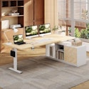 Flexispot 71" x 32" Electric L-Shaped Standing Desk with Drawers for $361 w/ Prime + free shipping