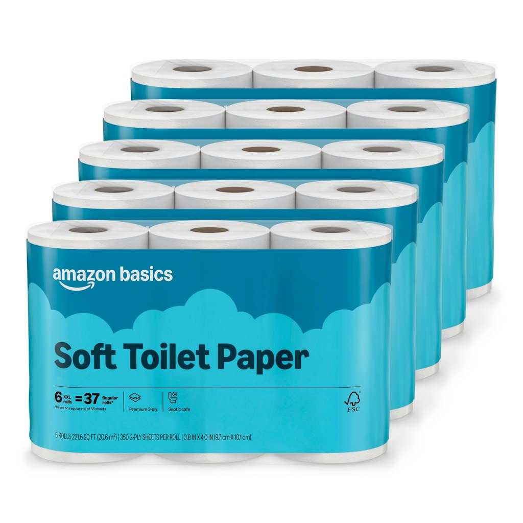 Amazon Basics 2-Ply Soft Toilet Paper 30-Roll Pack: $20 w/ Prime Amazon Basics 2-Ply Soft Toilet Paper 30-Roll Pack: $20 w/ Prime