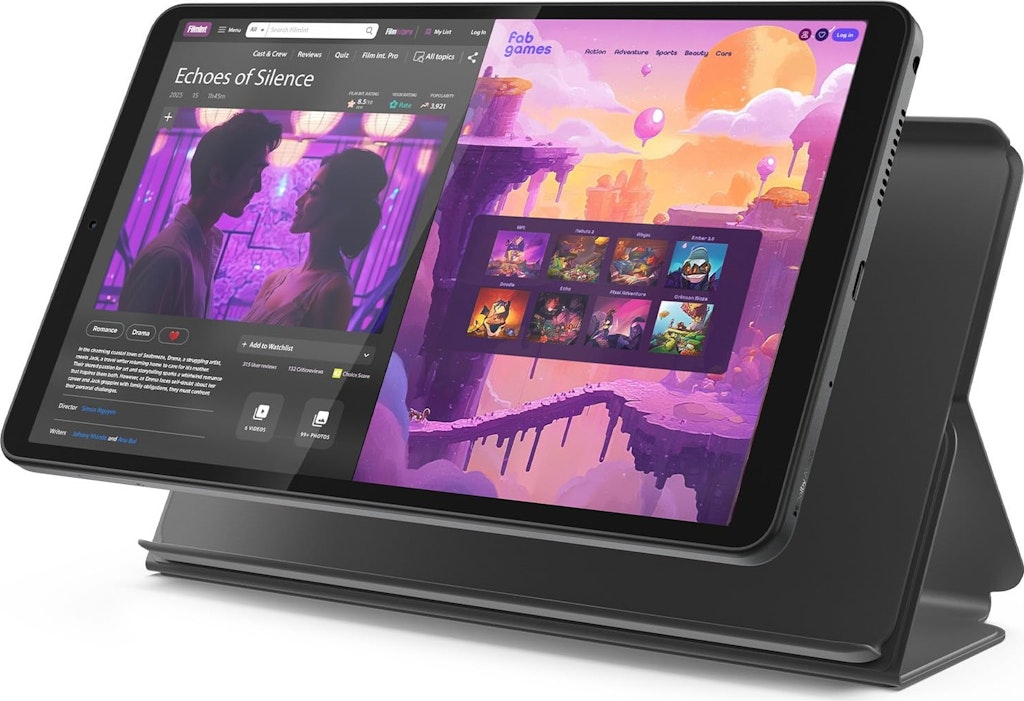 Lenovo Tab One 8.7" HD Tablet w/ Folio Case: $110 w/ Prime