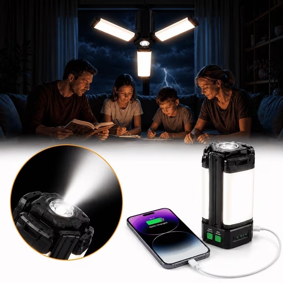 Lumdark Rechargeable 10400mAh LED Camping Light: $30.99