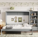 Harper & Bright Designs Queen Murphy Bed with Bookcase for $709 + free delivery