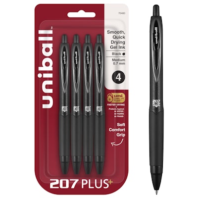 uniball 207 Plus+ Retractable Gel Pens 4-Pack for $4 + free shipping w/ Prime