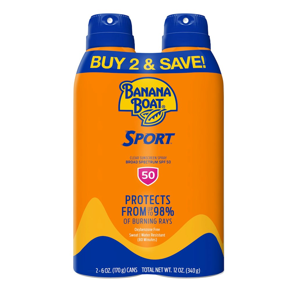 Banana Boat Sport Ultra SPF 50 Sunscreen Spray 2-Pack: $9.18 w/ Prime