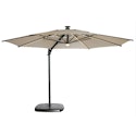allen + roth 11' Aluminum Slide-Tilt Cantilever Patio Umbrella w/ Lights & Base for $398 + free shipping