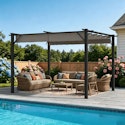 Clouddwell 12' x 10' Outdoor Pergola with Retractable Canopy for $180 + free shipping