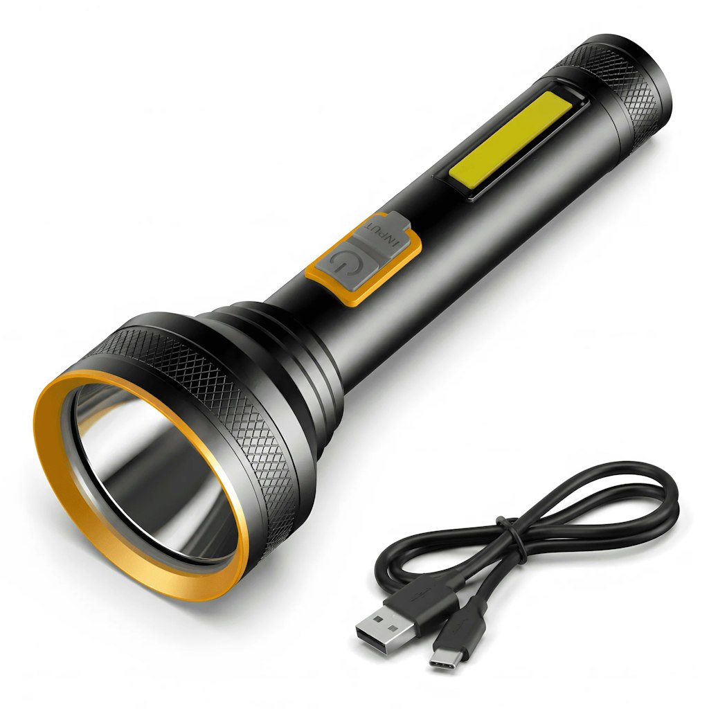 Daybetter Rechargeable Flashlight with Sidelight for $10 + free shipping w/ $35