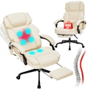 Massage Office Chair w/ Foot Rest & 6-Point Vibration for $170 w/ Prime + free shipping