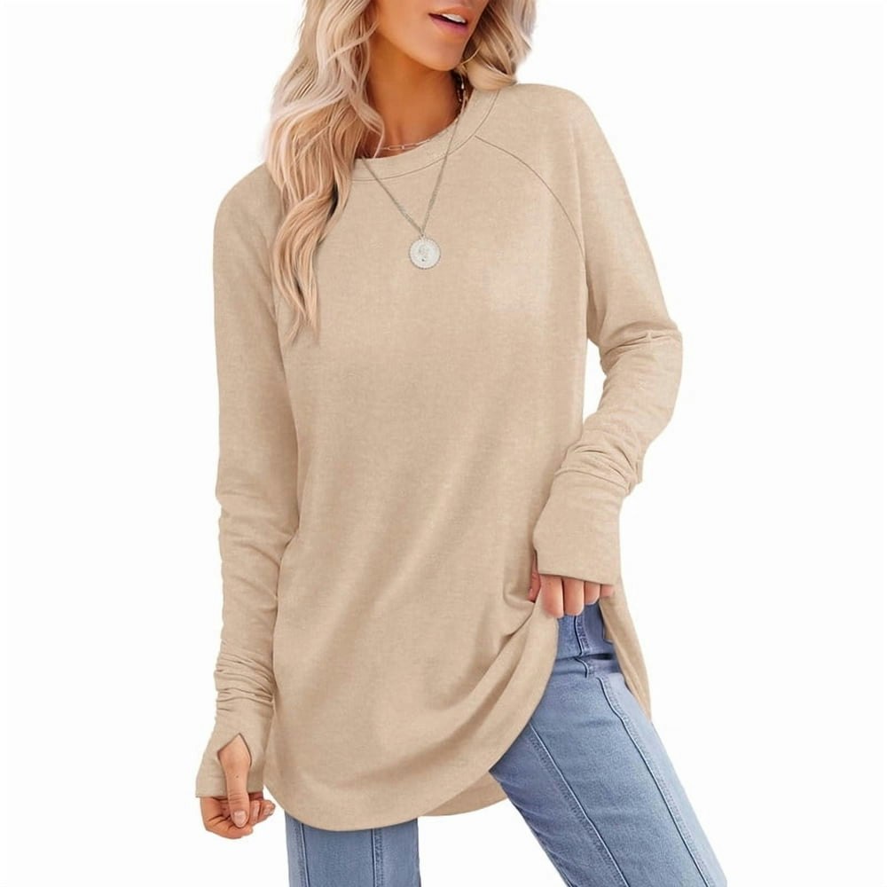Ronuti Women's Crewneck Long Sleeve Tunic Top: $13.19