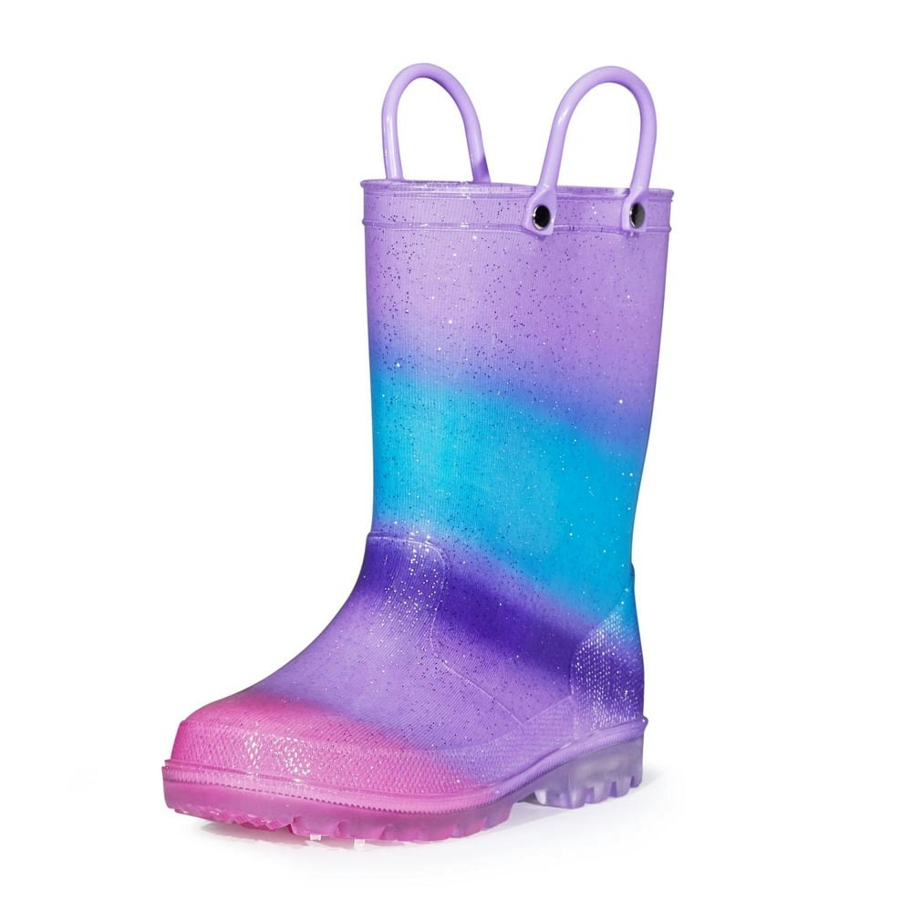 Kushyshoo Girls' Light-Up Rain Boots Size 2: $15.99