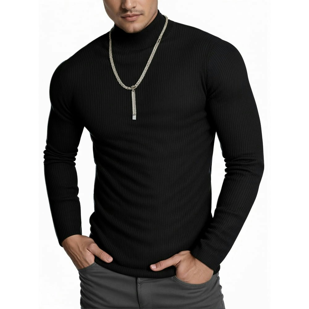 Oaluxe Men's Ribbed Turtleneck Long Sleeve Thermal Shirt: $17.98 Oaluxe Men's Ribbed Turtleneck Long Sleeve Thermal Shirt: $17.98