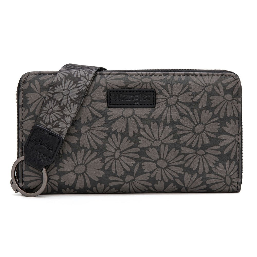 Wrangler Black Daisy Women's Bifold RFID Wallet: $20.97