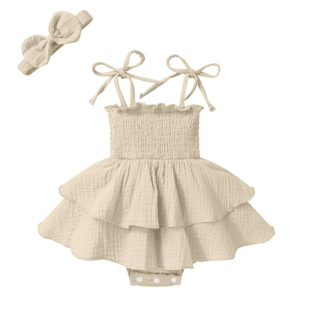 Younger Tree Baby Romper Dress and Headband Set: $10.79