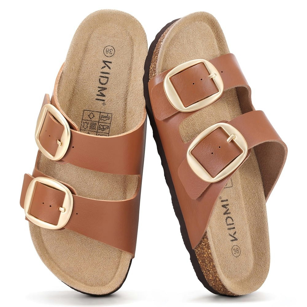 Comwarm Women's Cork Footbed Slide Sandals: $19.79 Comwarm Women's Cork Footbed Slide Sandals: $19.79