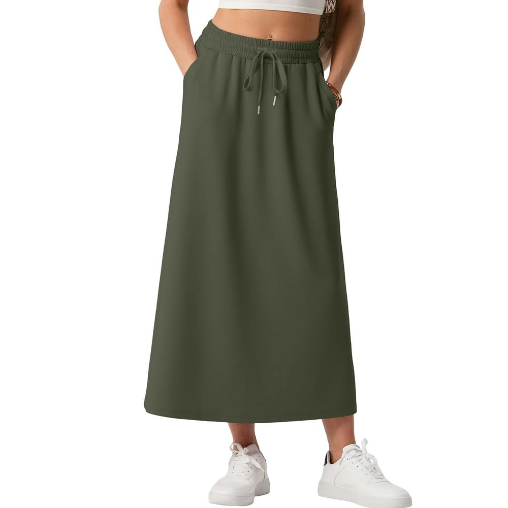 Cueply Women's Flowy A-Line Maxi Skirt with Pockets: $17.79 Cueply Women's Flowy A-Line Maxi Skirt with Pockets: $17.79