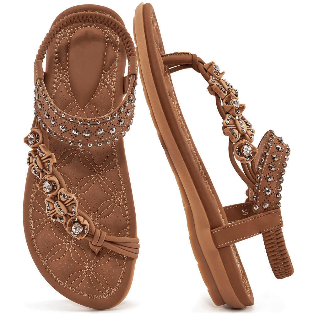 Decould Women's Bohemian Elastic Strap Sandals: $17.82