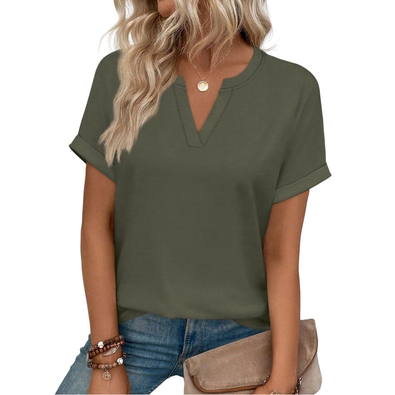 Wiholl Women's Short Sleeve Casual Blouse: $10.99