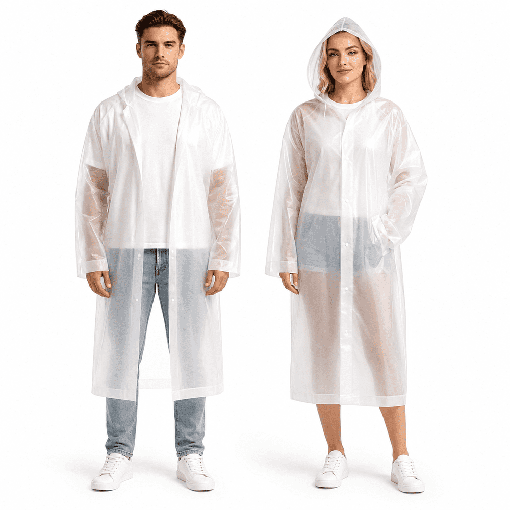 Fyniora Reusable EVA Adult Rain Poncho 2-Pack: $10.89 Fyniora Reusable EVA Adult Rain Poncho 2-Pack: $10.89