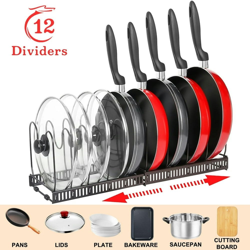 Aovky Expandable Pot and Pan Lid Organizer: $14.35