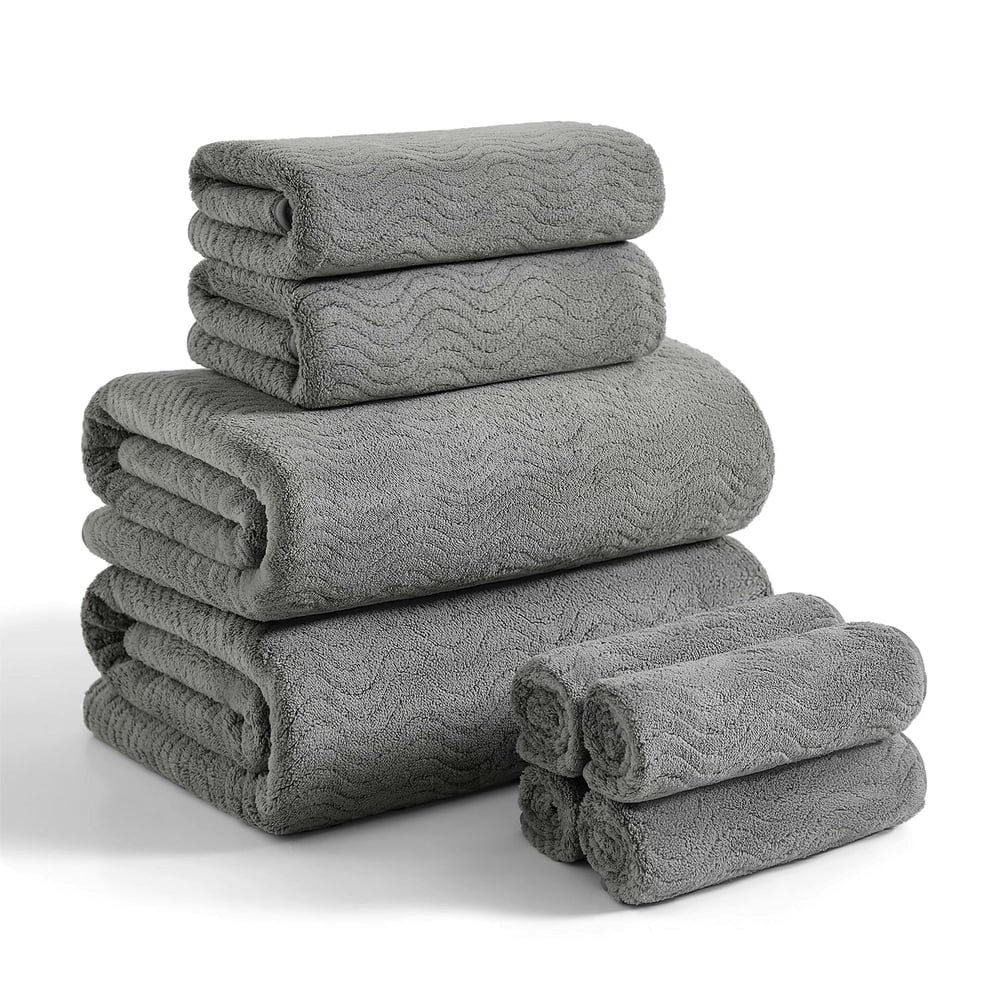 Covina Home 8-Piece Microfiber Bath Towel Set: $23.99