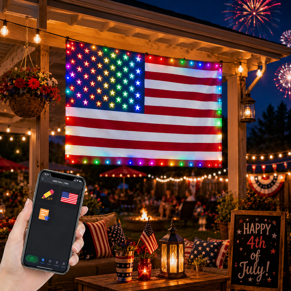 American Flag 3x5-Foot 98-LED USB String Light: $31.97 American Flag 3x5-Foot 98-LED USB String Light: $31.97