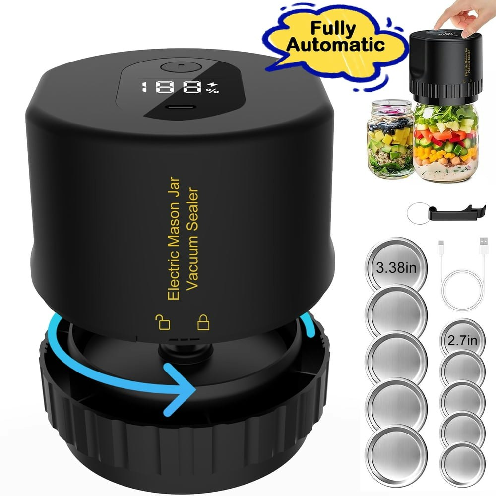 Fully Automatic Mason Jar Sealer 10-Pack: $19.98 Fully Automatic Mason Jar Sealer 10-Pack: $19.98