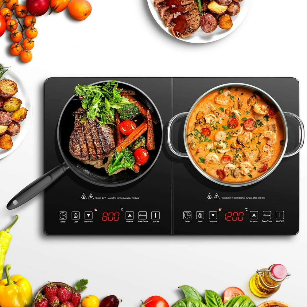 Sunmaki 1,800W Double Induction Cooktop: $125.99