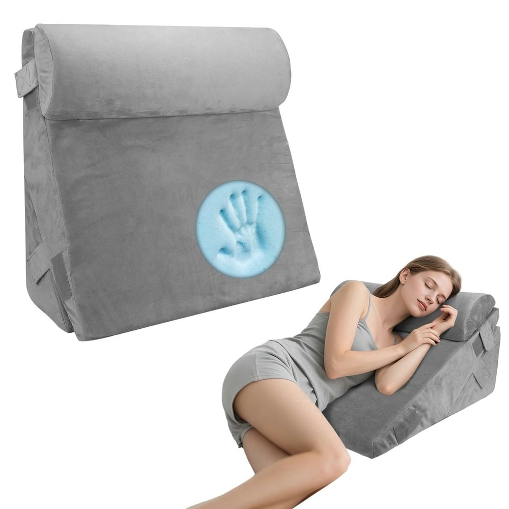 Amtpm 3-Piece Memory Foam Bed Wedge Pillow Set: $35.90
