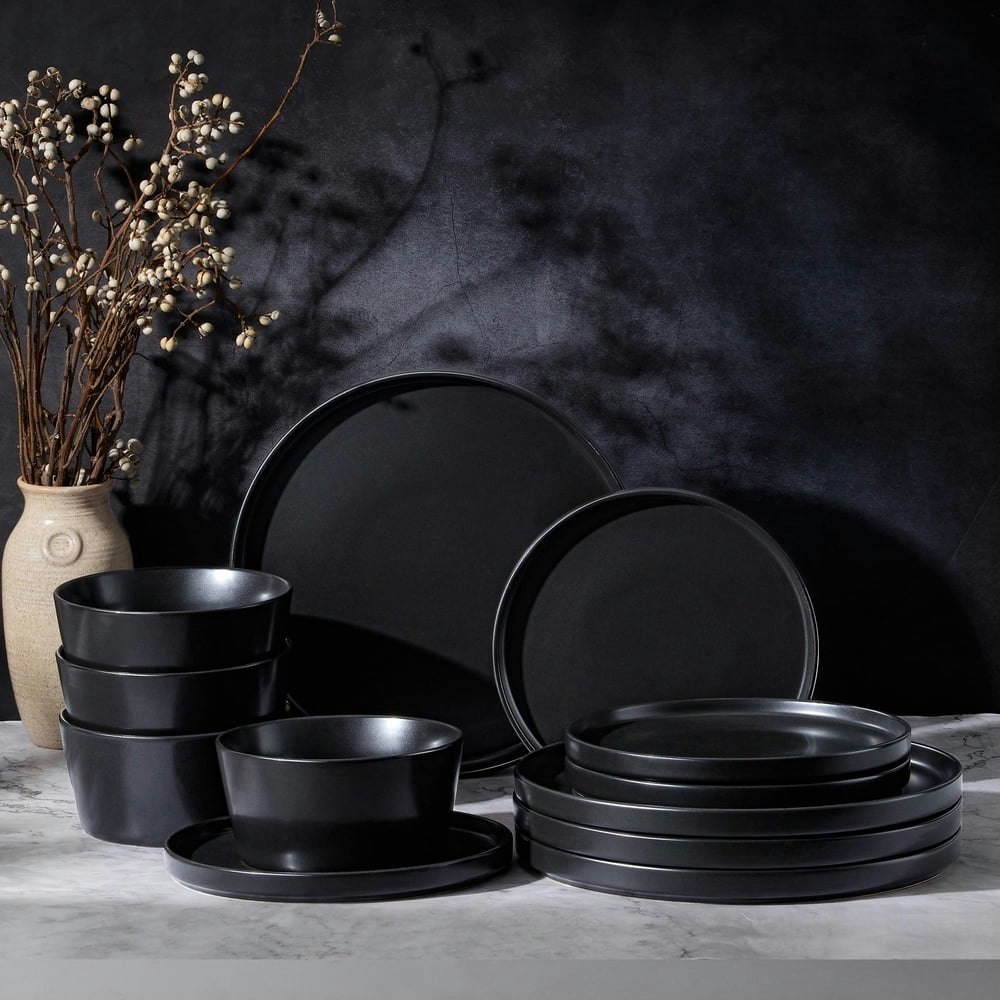 Vesteel 12-Piece Stoneware Dinnerware Set: $42.99