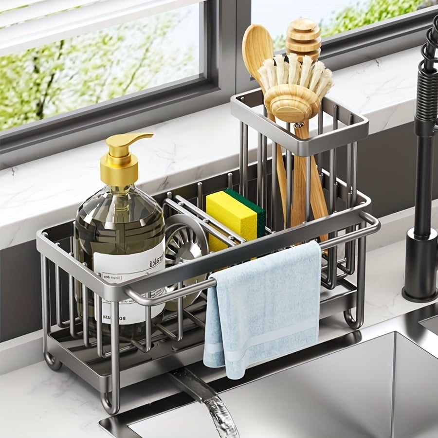Bevtee Stainless Steel Sink Caddy: $14.39