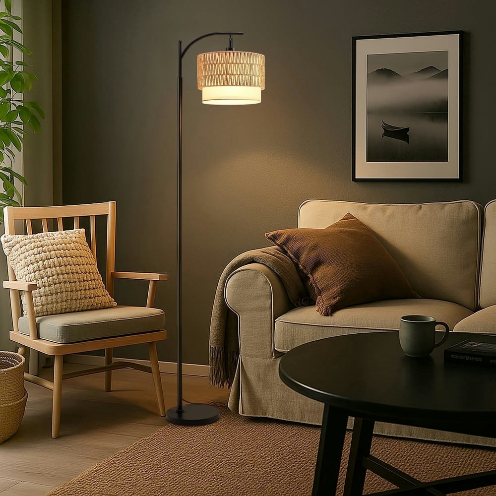 Coliware Rattan Floor Lamp: $40.99 Coliware Rattan Floor Lamp: $40.99