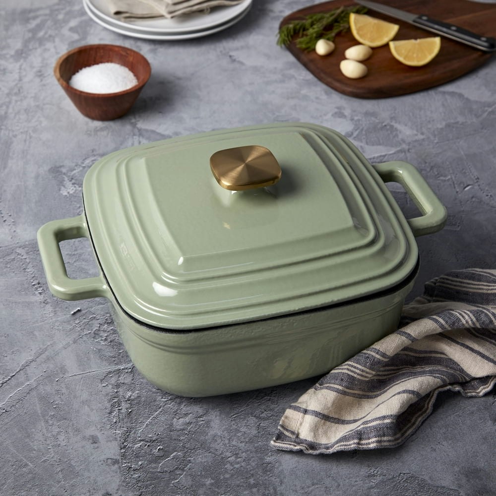 Smith & Clark Ironworks 4-Quart Enameled Cast Iron Square Dutch Oven: $34.99 Smith & Clark Ironworks 4-Quart Enameled Cast Iron Square Dutch Oven: $34.99