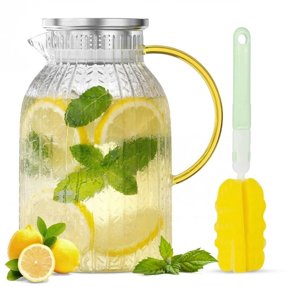 64-oz. Glass Pitcher with Lid and Spout: $15.99
