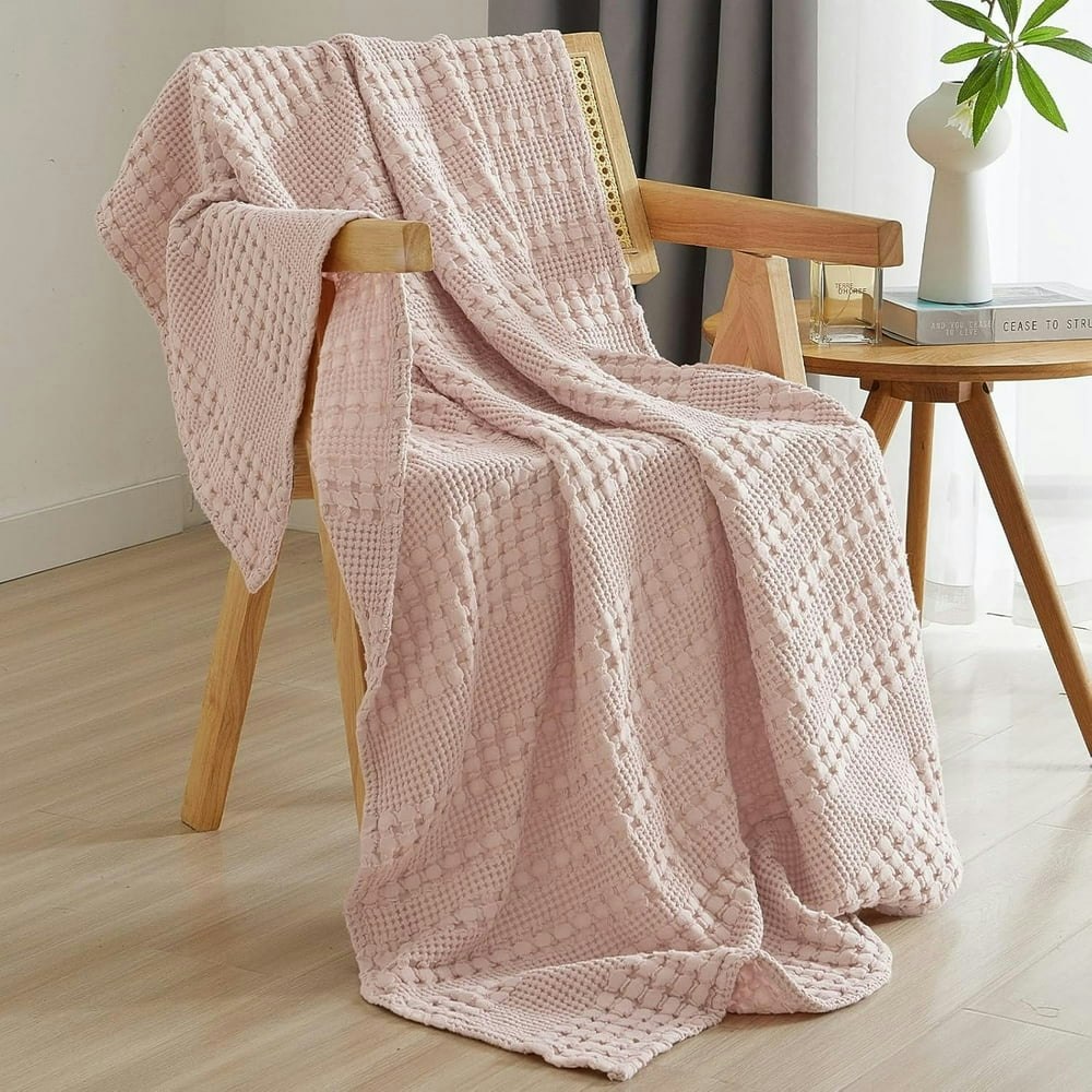 PHF 50"x60" Cotton Waffle Weave Blanket: $27.53