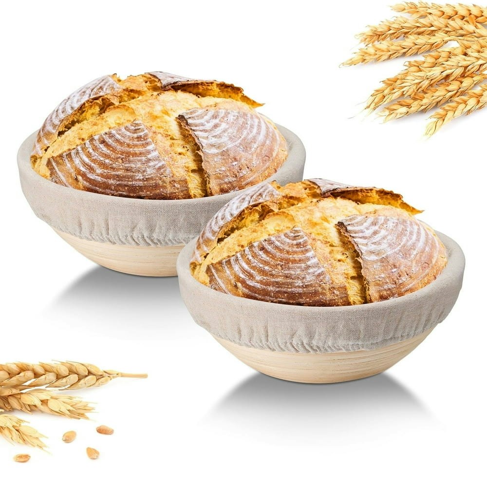 Walchoice 9-Inch Round Sourdough Bread Proofing Basket 2-Pack: $17.99