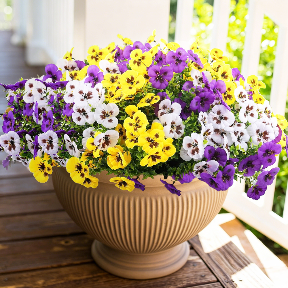 Scidweet Artificial Pansy Flowers 12-Bundle Set: $16.19 Scidweet Artificial Pansy Flowers 12-Bundle Set: $16.19