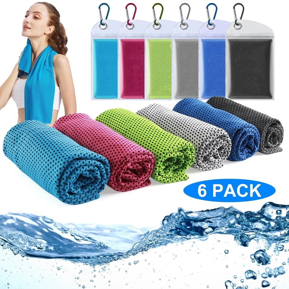 Cyrico 47" x 12" Cooling Towel 6-Pack: $12.59