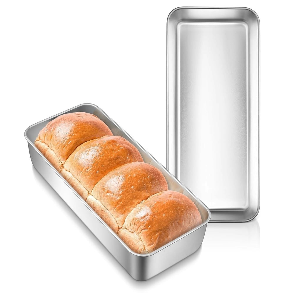 Vesteel 12 x 5-Inch Stainless Steel Loaf Pan 2-Pack: $13.99