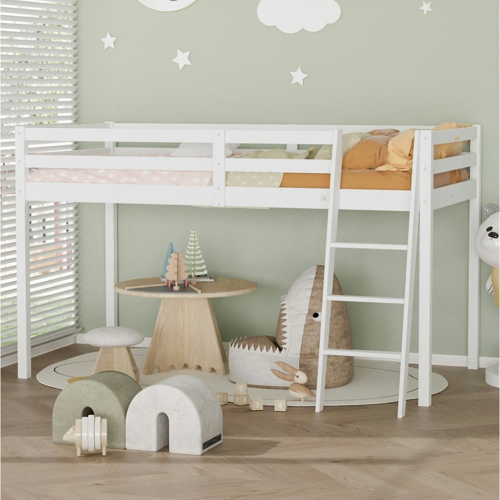 Zimtown Full Size Junior Low Loft Bed: $149.99
