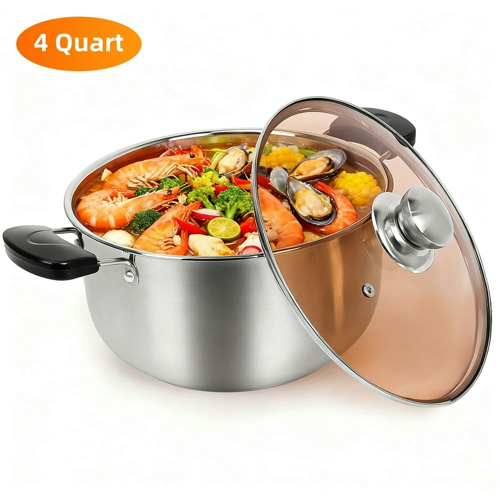 GPED 4-Quart Stainless Steel Stock Pot with Lid: $19.09 GPED 4-Quart Stainless Steel Stock Pot with Lid: $19.09