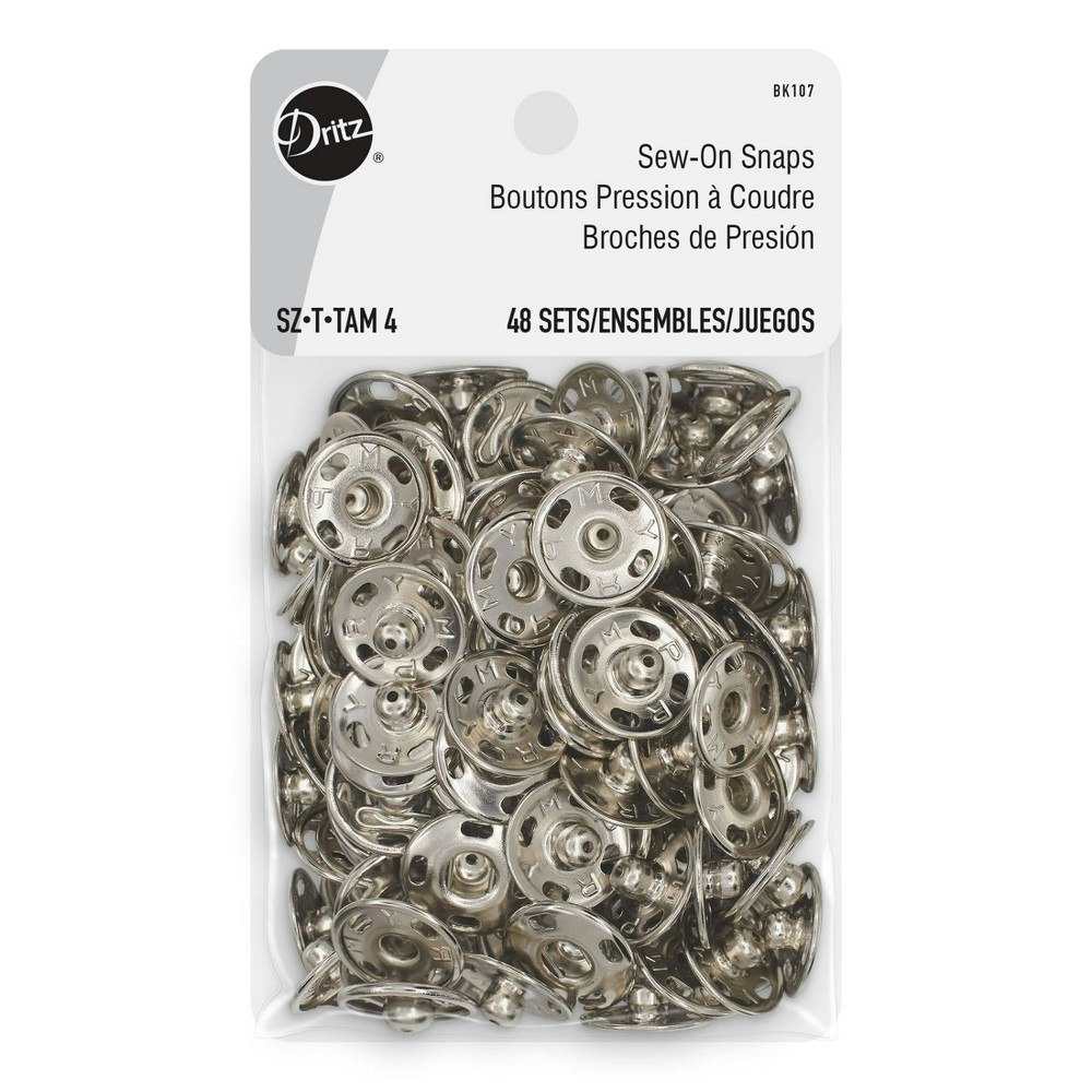 Dritz Size 4 Sew-On Snaps 48-Pack: $7.29